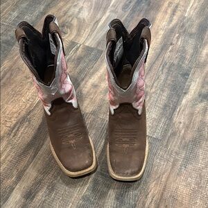 Durango Brown and Pink Western Boots